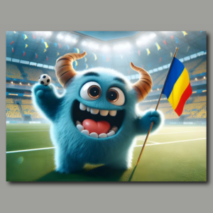 Poster: Das Rumänische Whimsical Monster der Fußball-EM 2024