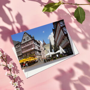 raxxa Postkarte: Frankfurter Römer mit Bendergasse