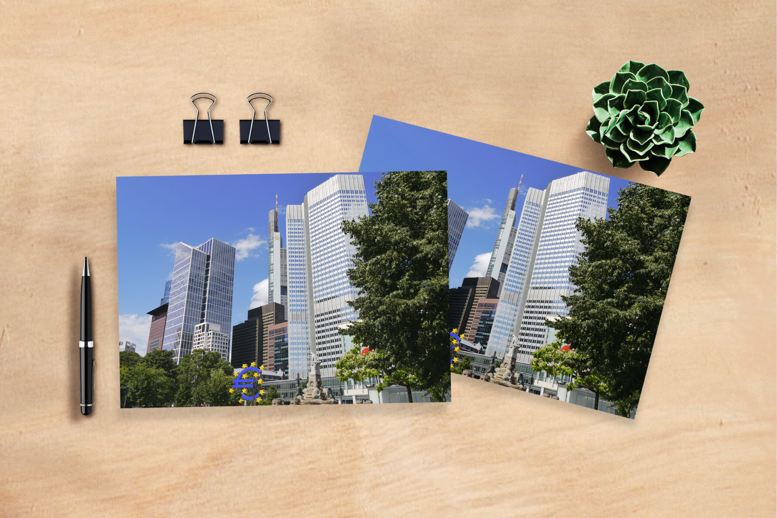 raxxa Postkarte: Frankfurt am Main Wolkenkratzer Gallusanlage im Bankenviertel