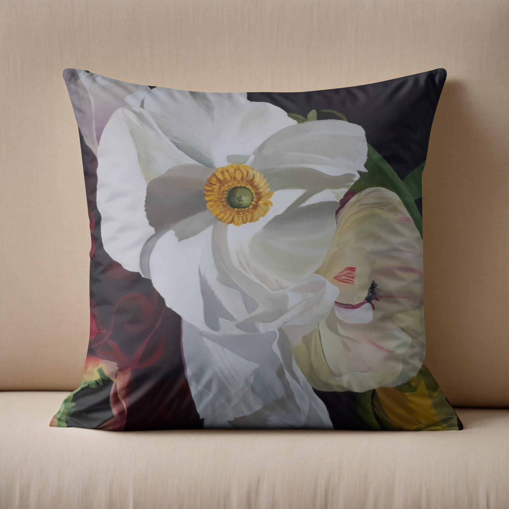 Kissen: Ranunkel und Rosen – Image 2