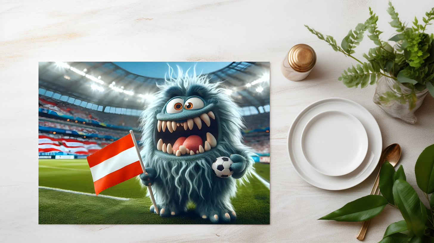 raxxa Premium-Tischset: Das Österreichische Whimsical Monster der Fußball-EM 2024 – Bild 6