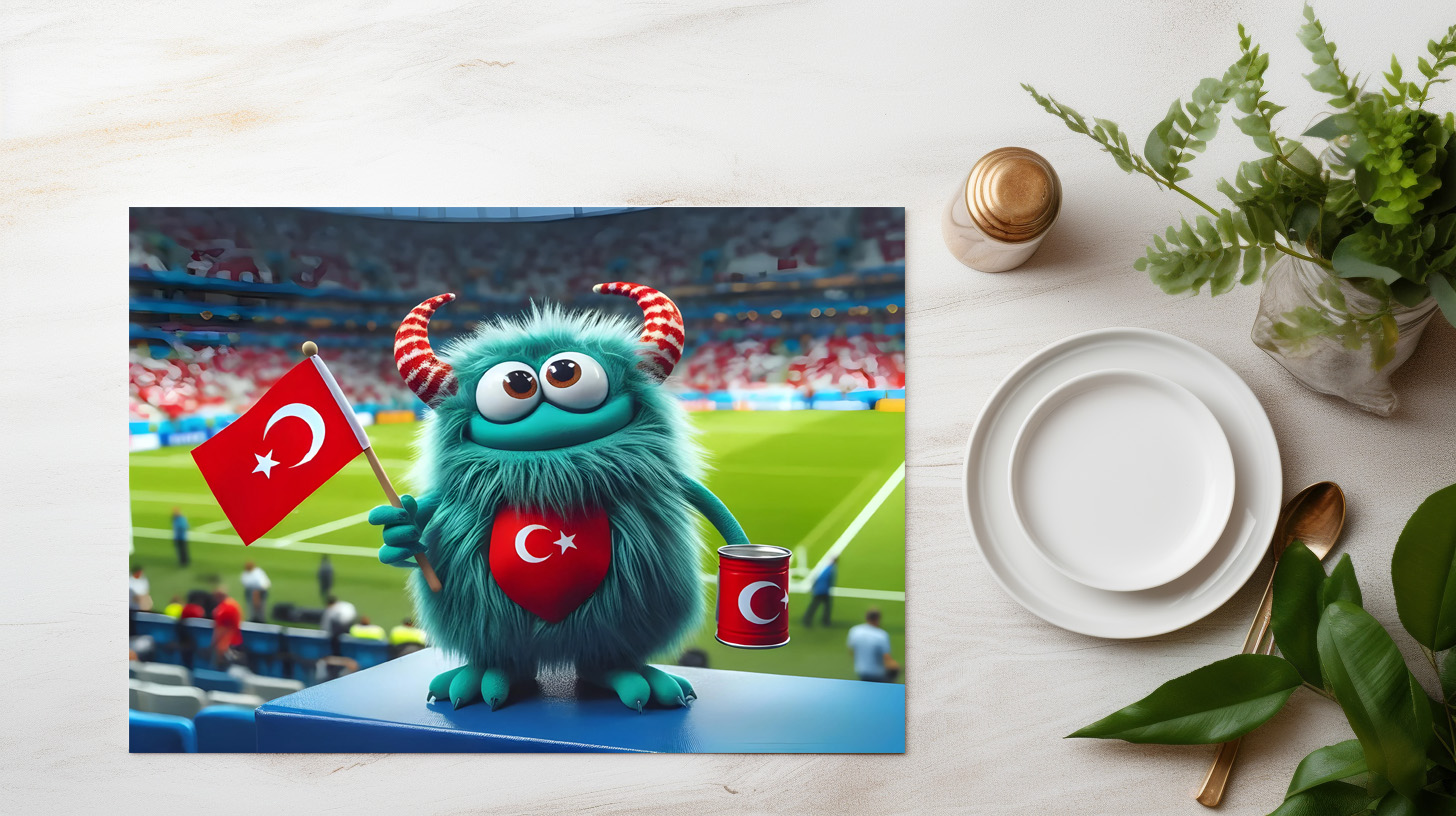 raxxa Premium-Tischset: Das Türkische Whimsical Monster der Fußball-EM 2024 - immagine 6