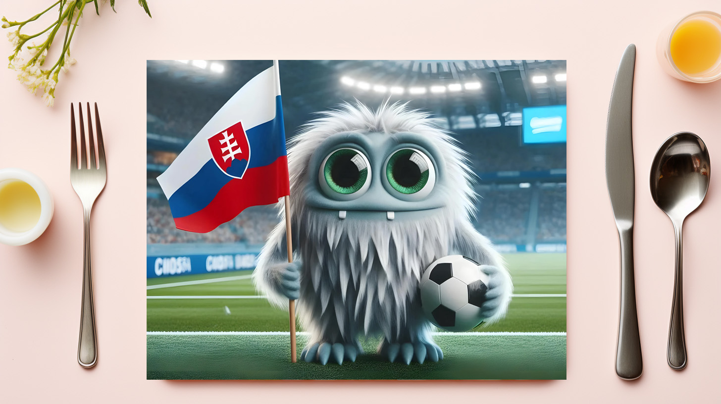 raxxa Premium-Tischset: Das Slowakische Whimsical Monster der Fußball-EM 2024 – Image 6