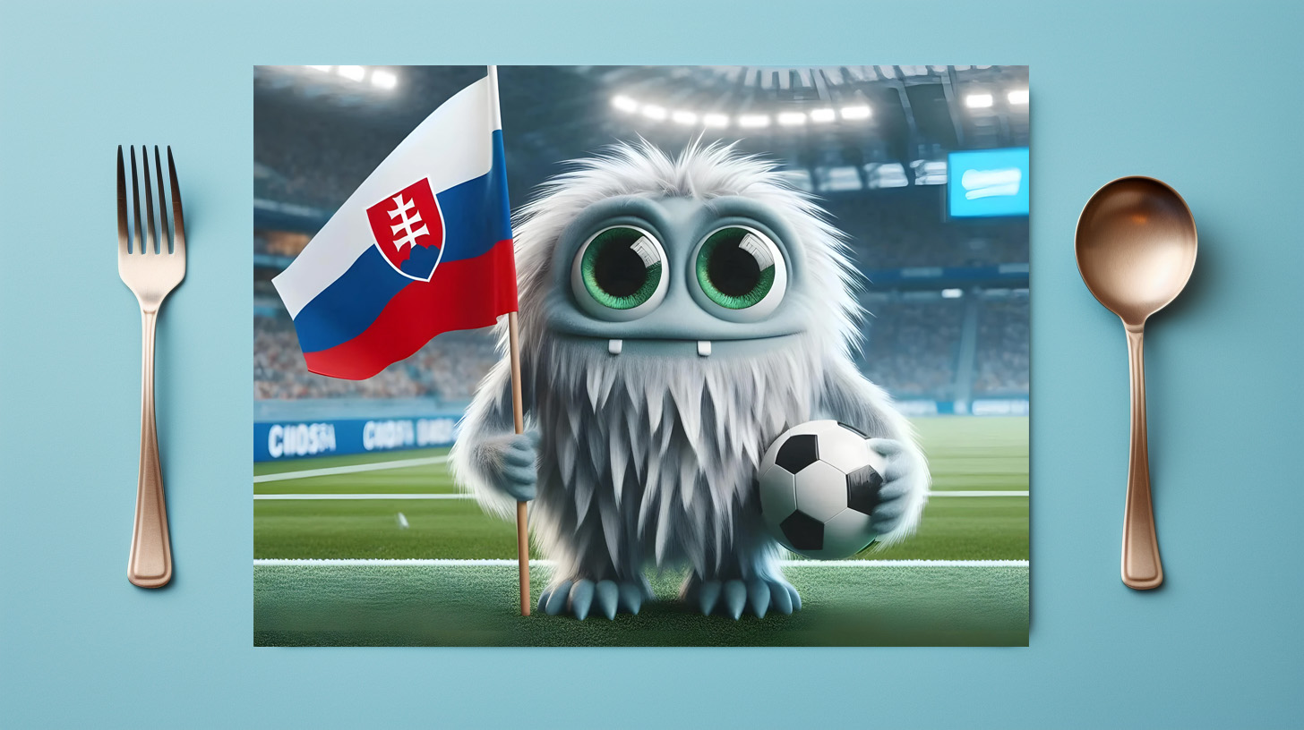 raxxa Premium-Tischset: Das Slowakische Whimsical Monster der Fußball-EM 2024 – Image 4