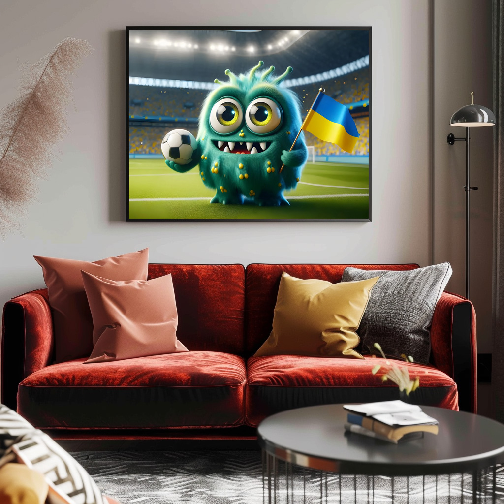 Poster: Das Ukrainische Whimsical Monster der Fußball-EM 2024 – Bild 3