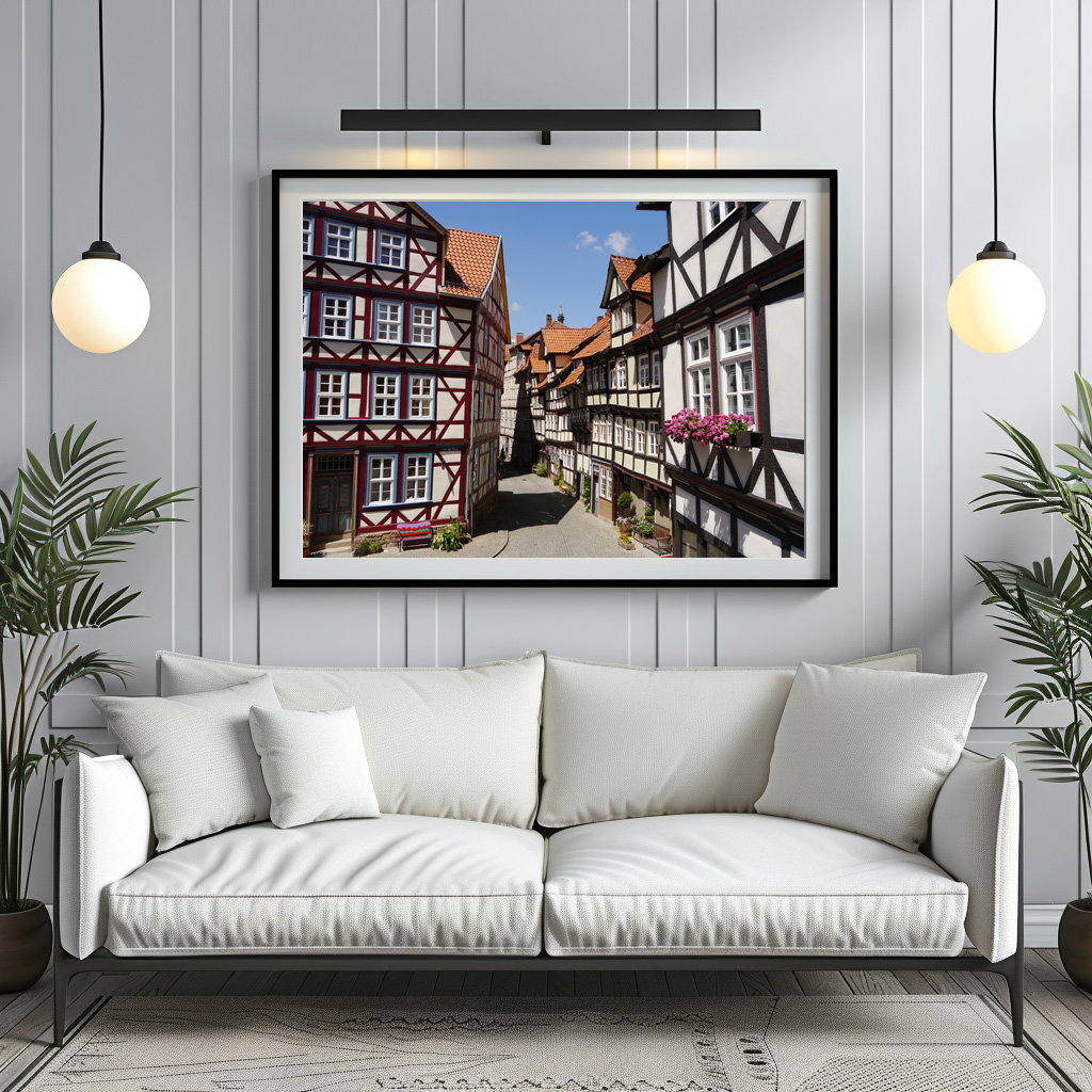 Poster: Fachwerkhäuser in der Stadt Hann. Münden - immagine 2