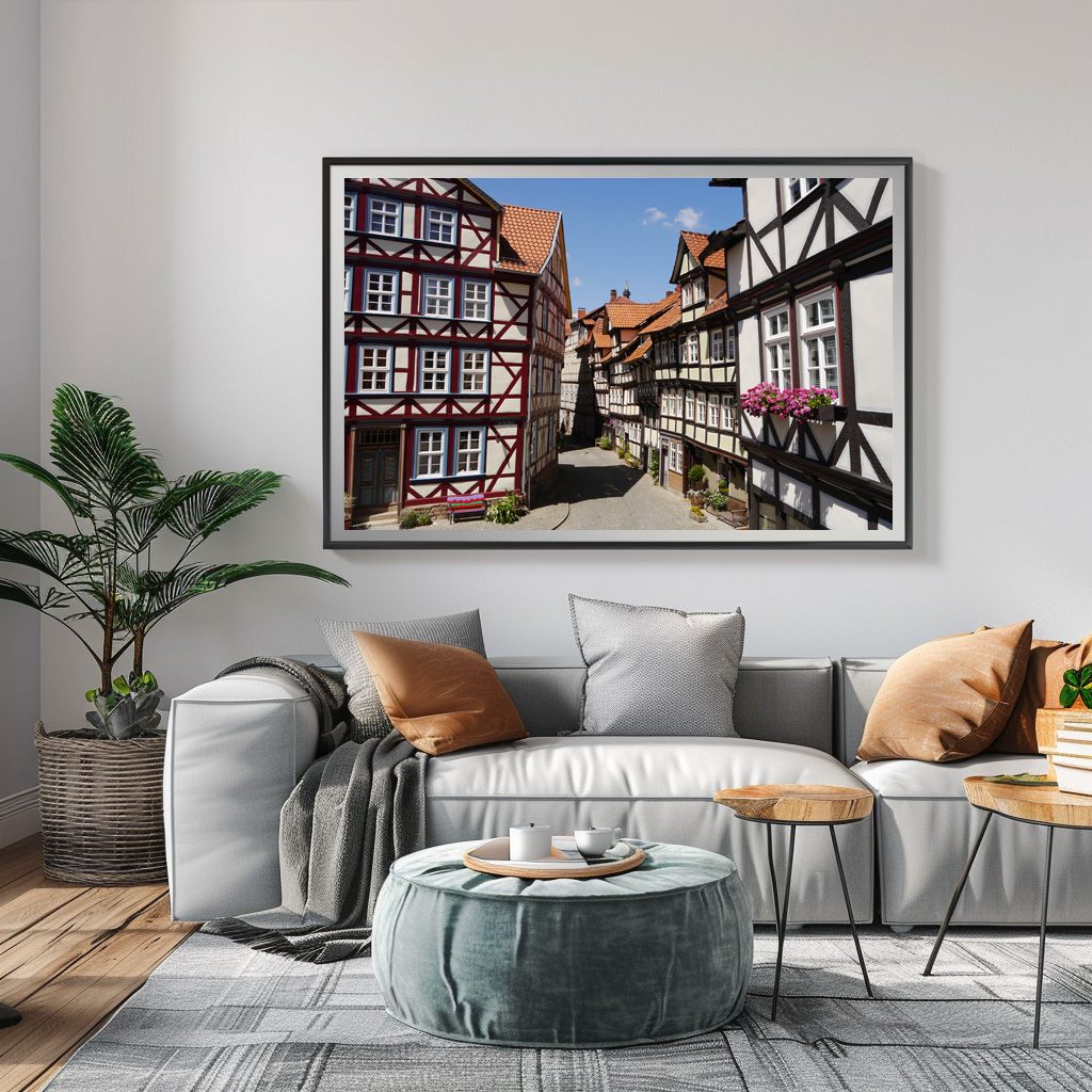 Poster: Fachwerkhäuser in der Stadt Hann. Münden - immagine 3