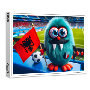 raxxa Premium-Puzzle: Das Albanische Whimsical Monster der Fußball-EM 2024