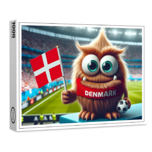 raxxa Premium-Puzzle: Das Dänische Whimsical Monster der Fußball-EM 2024