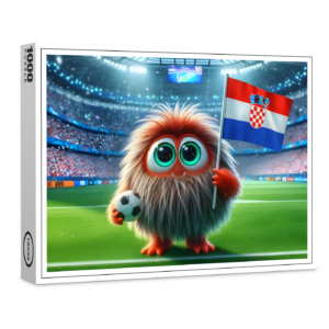 raxxa Premium-Puzzle: Das Kroatische Whimsical Monster der Fußball-EM 2024