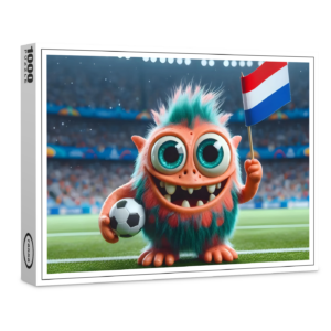 raxxa Premium-Puzzle: Das Niederländische Whimsical Monster der Fußball-EM 2024