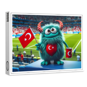 raxxa Premium-Puzzle: Das Türkische Whimsical Monster der Fußball-EM 2024