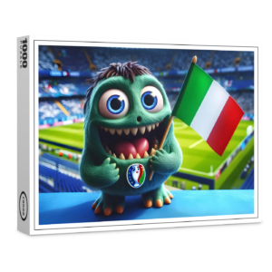 raxxa Premium-Puzzle: Das Italienische Whimsical Monster der Fußball-EM 2024
