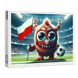 raxxa Premium-Puzzle: Das Polnische Whimsical Monster der Fußball-EM 2024