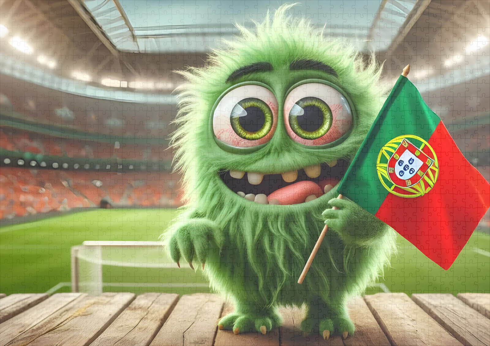 raxxa Premium-Puzzle: Das Portugisische Whimsical Monster der Fußball-EM 2024 - Image 2