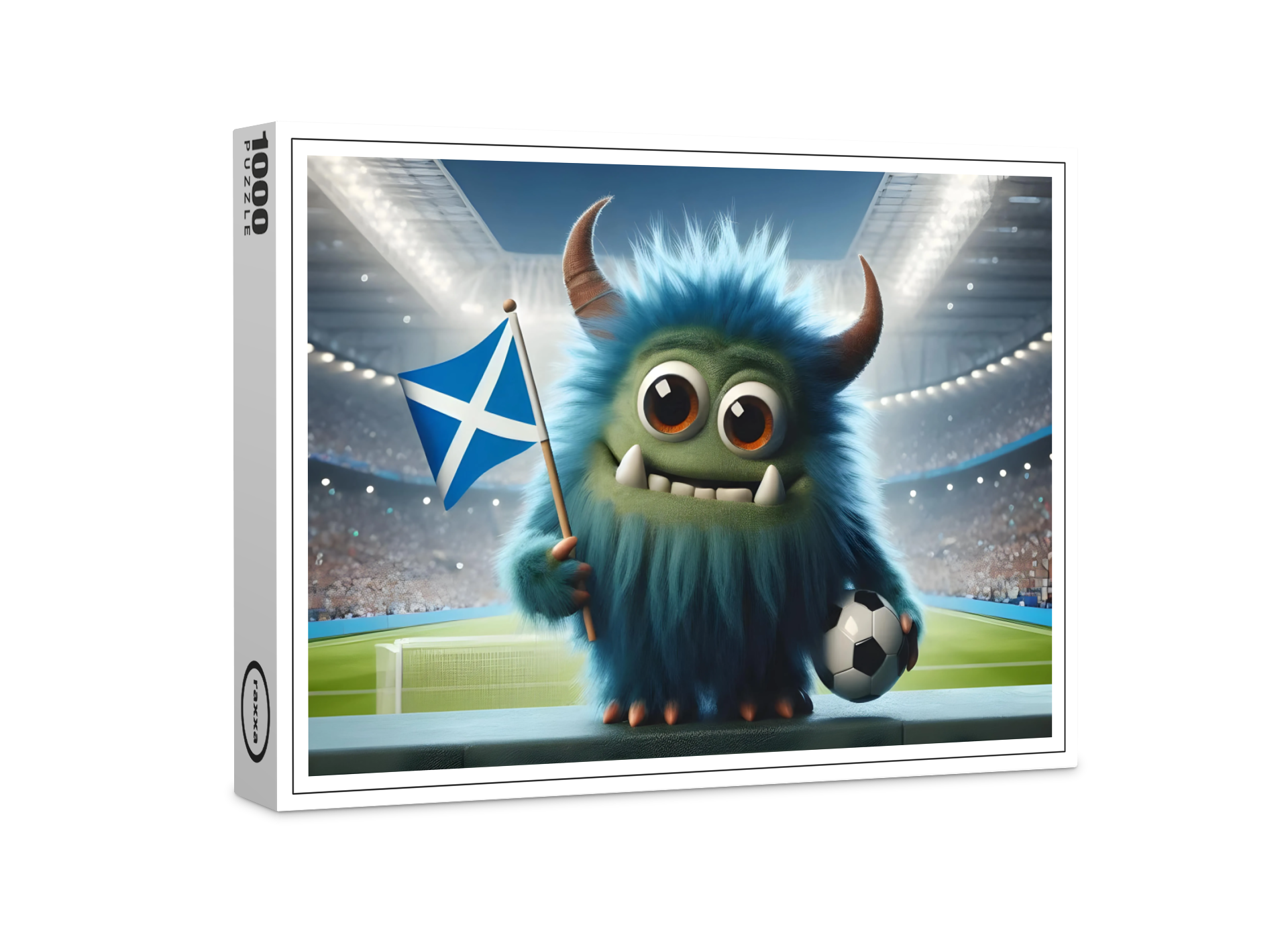 raxxa Premium-Puzzle: Das Schottische Whimsical Monster der Fußball-EM 2024