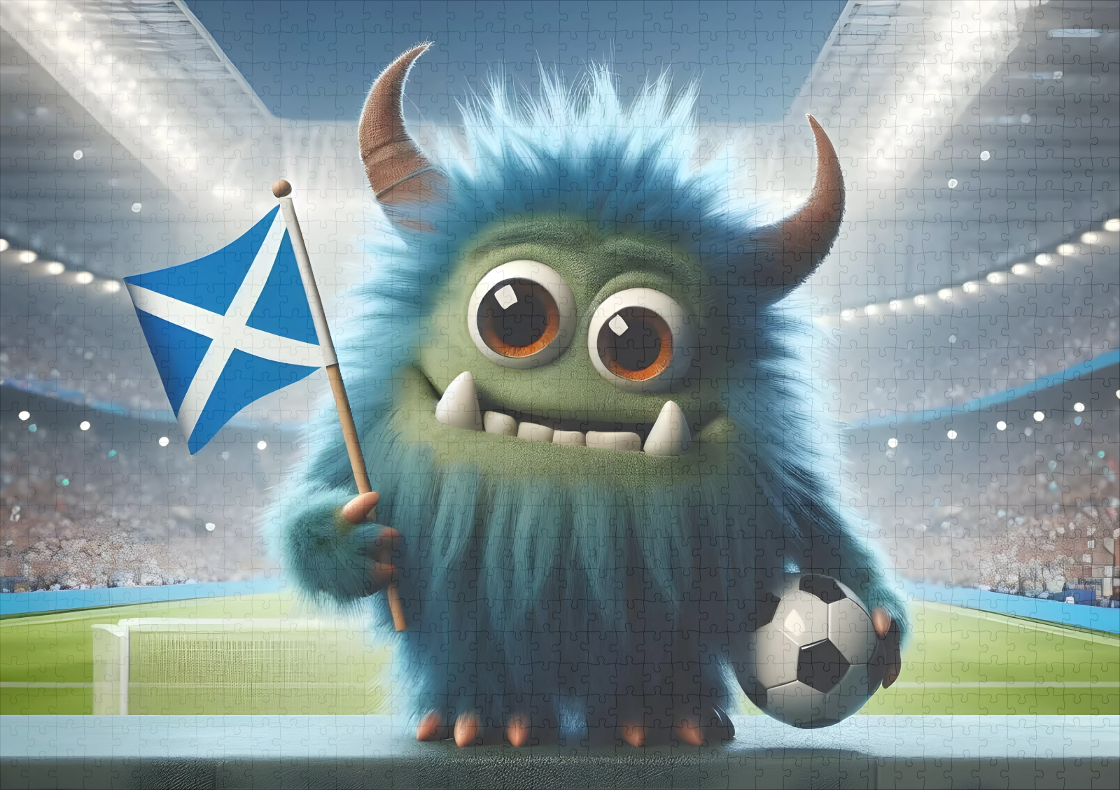raxxa Premium-Puzzle: Das Schottische Whimsical Monster der Fußball-EM 2024 - Imagen 2
