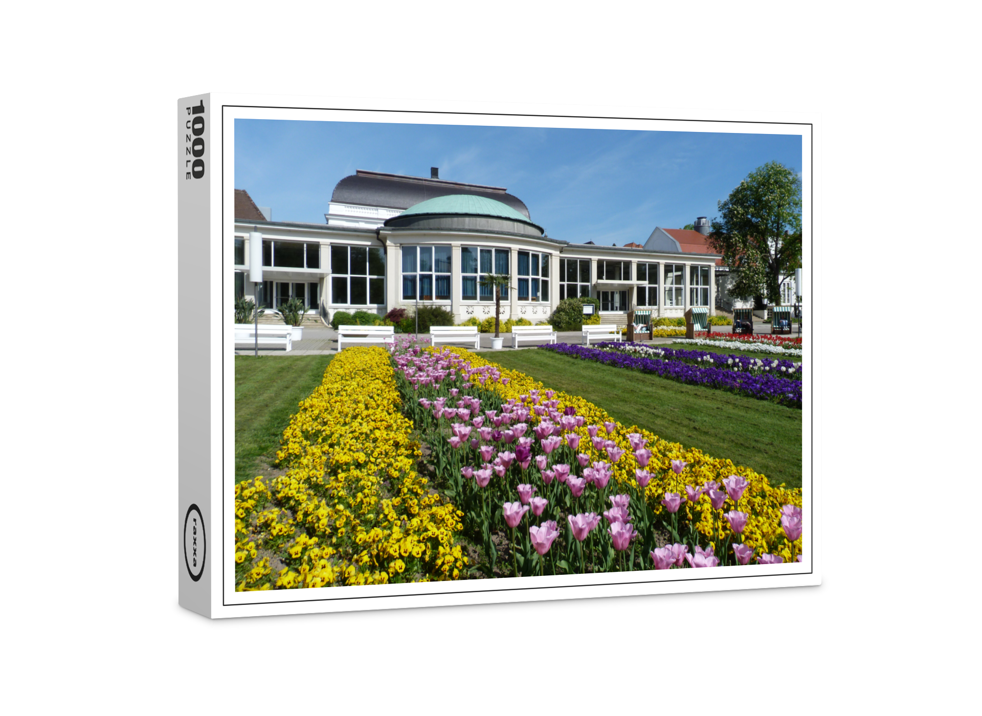 raxxa Premium-Puzzle: Blumen und Kurhaus in Bad Salzuflen