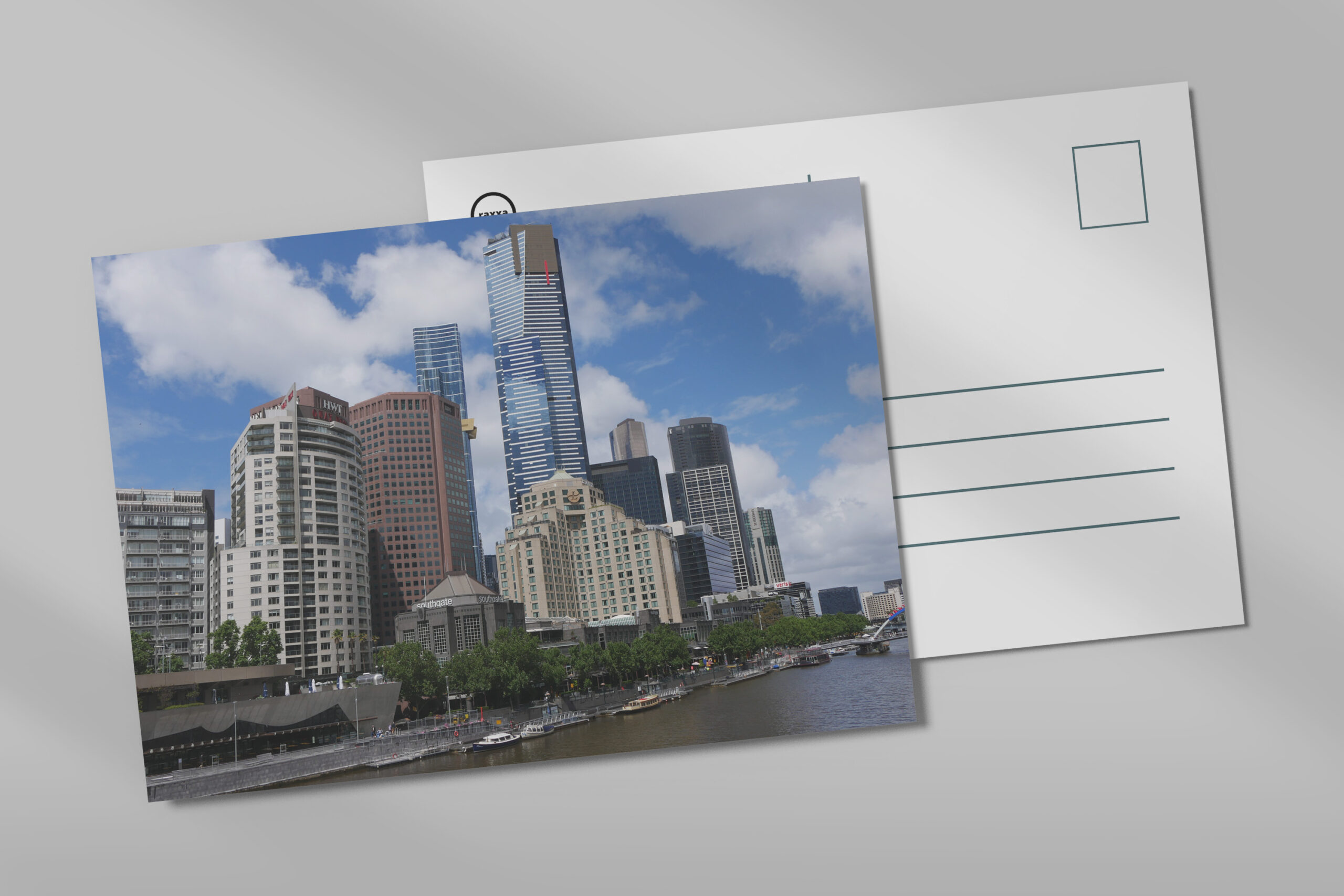 raxxa Postkarte: City Melbourne Yarra River
