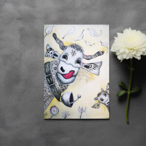 raxxa Postkarte: neugierige Mädels