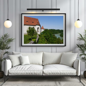 Poster: Burgkapelle auf Burg Burghausen über der Salzach