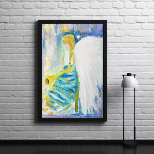 Poster: Engel mit Trompete