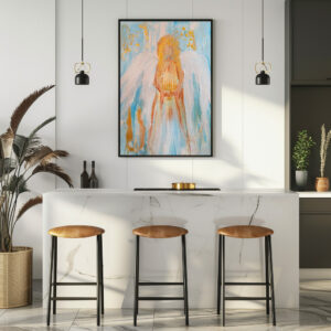 Poster: Engel mit Leuchter