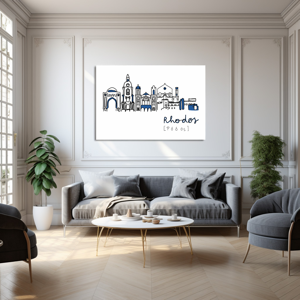 Poster: Skyline Rhodos - Image 3