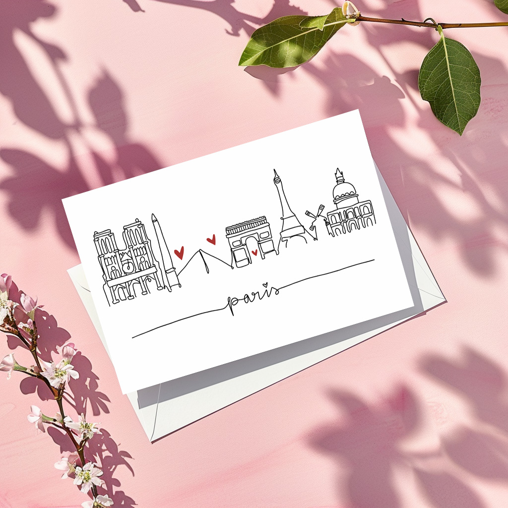 raxxa Postkarte: Skyline Paris