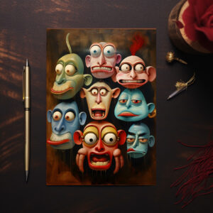 raxxa Postkarte: Whimsical Monkeys 1