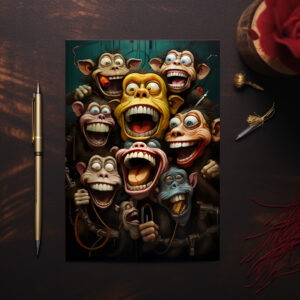 raxxa Postkarte: Whimsical Monkeys 2