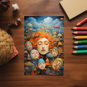 raxxa Postkarte: Whimsical Falling asleep 2