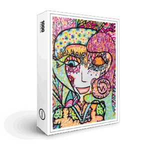 raxxa Premium-Puzzle: Mujer y sus colores alegres