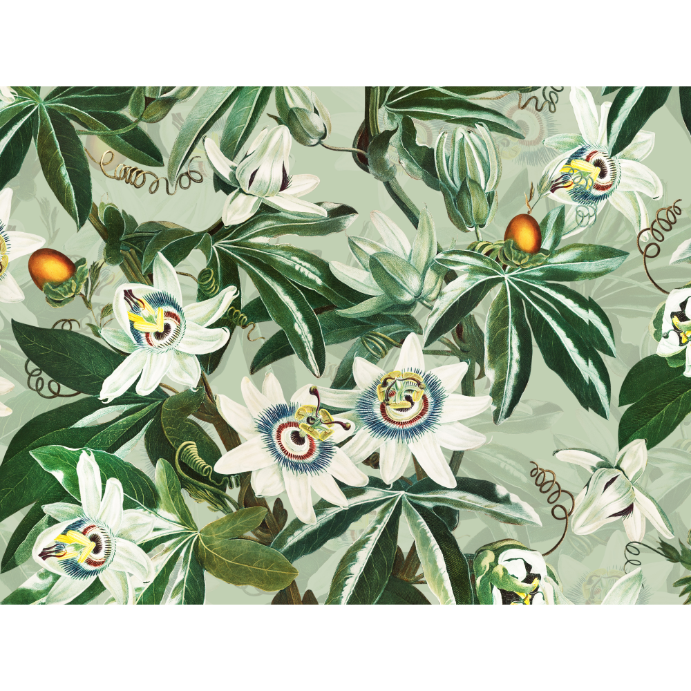 raxxa Premium-Tischset: Verwunschene Exotik: Vintage-Passionsblumen - Imagen 3