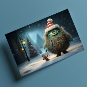 raxxa Postkarte: Verspielte Whimsical Monster zur Weihnachtszeit Motiv 13