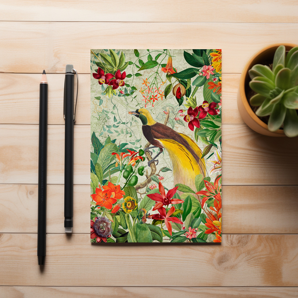 raxxa Postkarte: Nostalgischer Dschungel Paradiesvogel