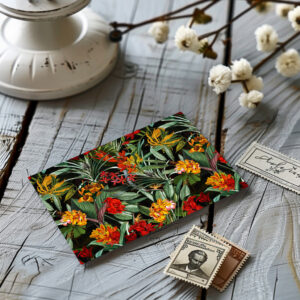 raxxa Postkarte: Erleben Sie die Nacht im Dschungel: Tropisches Vintage-Design