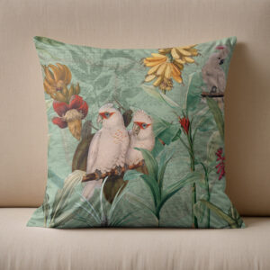 Kissen: Exotischer Kakadu Dschungel Garten