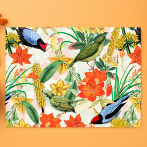 raxxa Premium-Tischset: Dschungelpracht vergangener Tage: Tropisches Vintage-Design