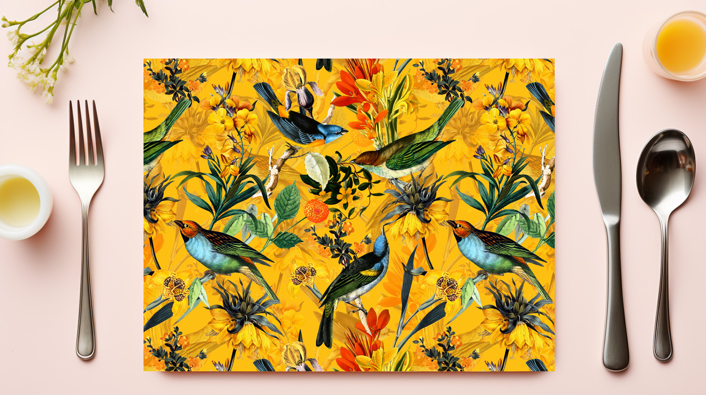 raxxa Premium-Tischset: Exotische Nostalgie: Tropische Vintage-Kunst - immagine 6