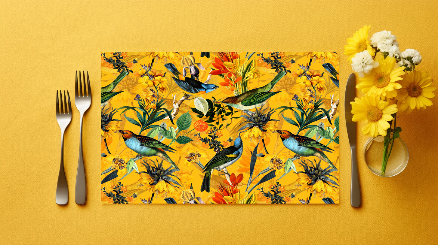 raxxa Premium-Tischset: Exotische Nostalgie: Tropische Vintage-Kunst - immagine 5