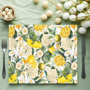 raxxa Premium-Tischset: Magie der Tropen: Magnolia Vintage-Blumen und Früchte