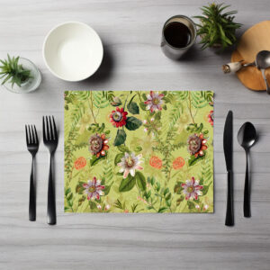 raxxa Premium-Tischset: Vintage Passionsblumen Dschungel