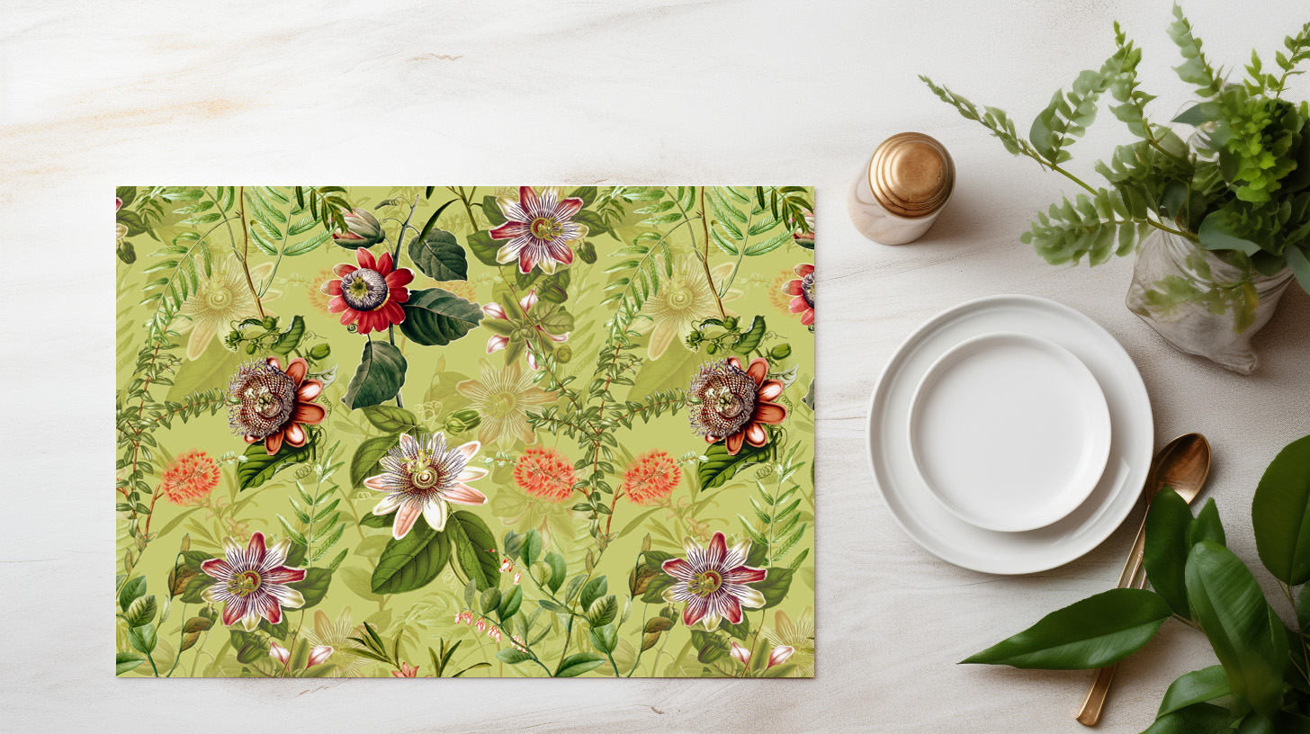 raxxa Premium-Tischset: Vintage Passionsblumen Dschungel - immagine 5