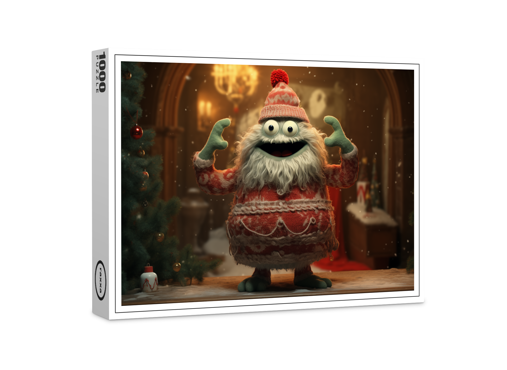 raxxa Premium-Puzzle: Verspielte Whimsical Monster zur Weihnachtszeit Motiv 9