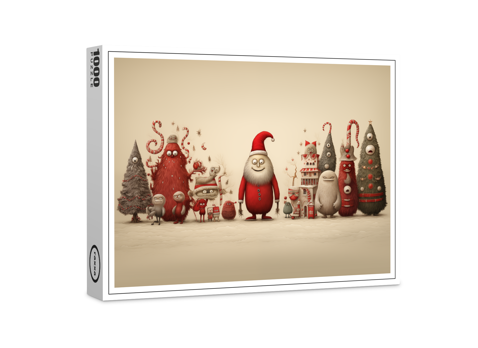 raxxa Premium-Puzzle: Verspielte Whimsical Monster zur Weihnachtszeit Motiv 10