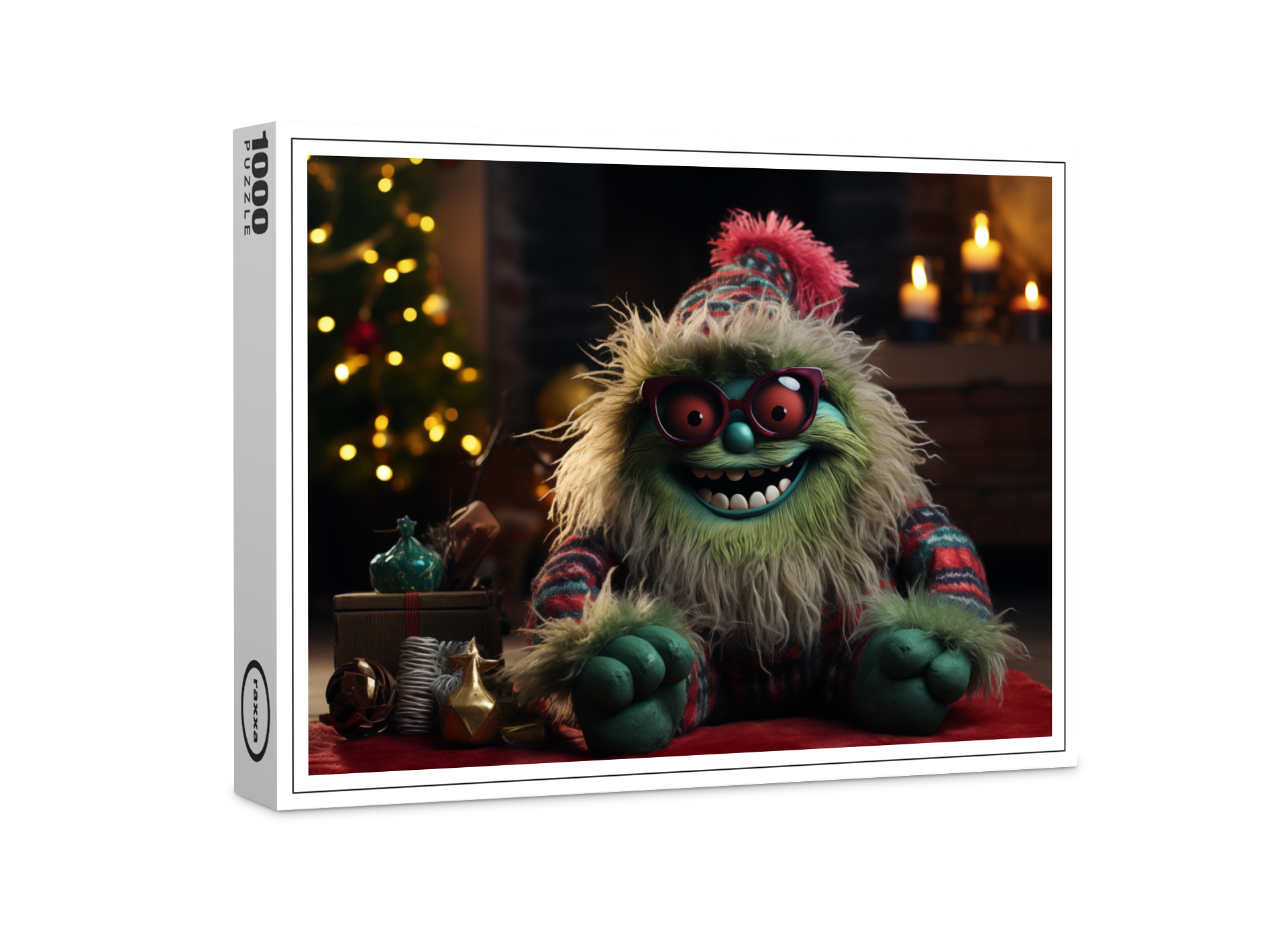 raxxa Premium-Puzzle: Verspielte Whimsical Monster zur Weihnachtszeit Motiv 11