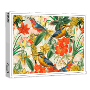 raxxa Premium-Puzzle: Blumenmeer im Regenwald - Vintage-Tropenmuster