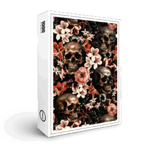 raxxa Premium-Puzzle: Vintage-Gothic- Spooky Skull Highlights