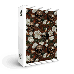 raxxa Premium-Puzzle: Verwunschene Skulls im Retro-Gothic-Design